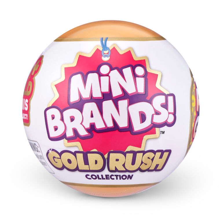 5 Surprise Mini Brands Gold Rush LIMITED EDITION Mystery Capsule Real Mini Brands Collectible Toy by ZURU