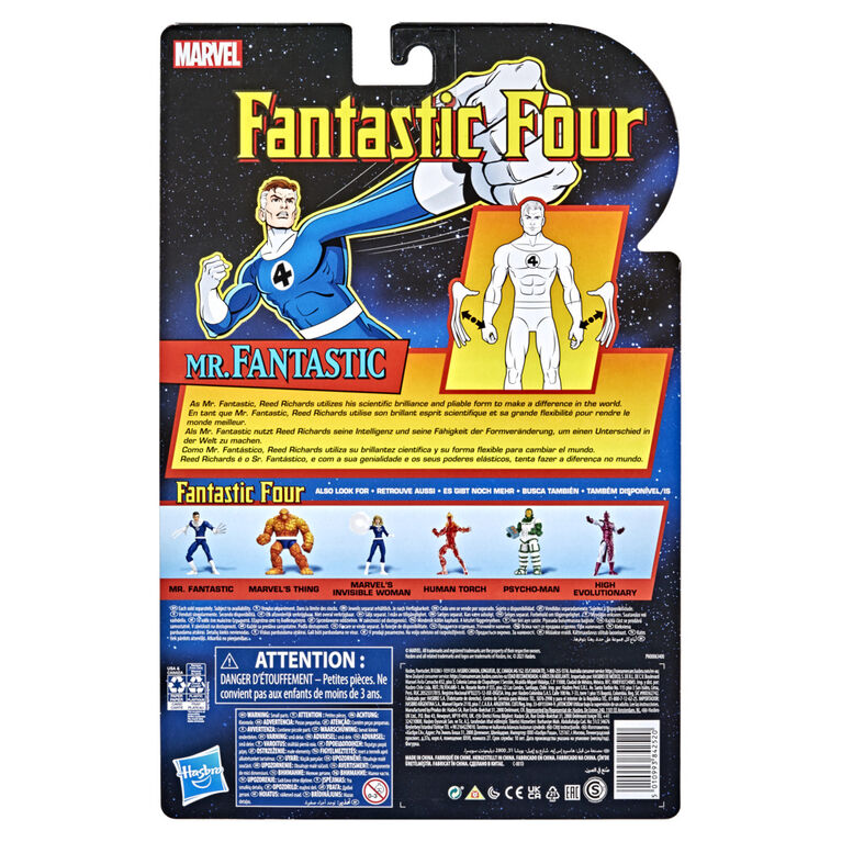 Hasbro Marvel Legends Series Retro Fantastic Four Mr. Fantastic Action Figure Toy
