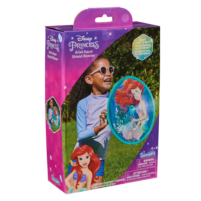 Swimways Ariel Aqua Shield Blaster, Swimming Pool Accessories & Kids Pool Toys, Little Mermaid Party Supplies & Water Toys