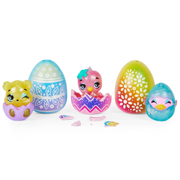 Hatchimals CollEGGtibles, Spring Basket with 5 Hatchimals and 3 Pets