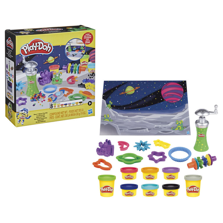 Play-Doh Stars 'n Space Tool Kit Outer Space Toy with 8 Colors