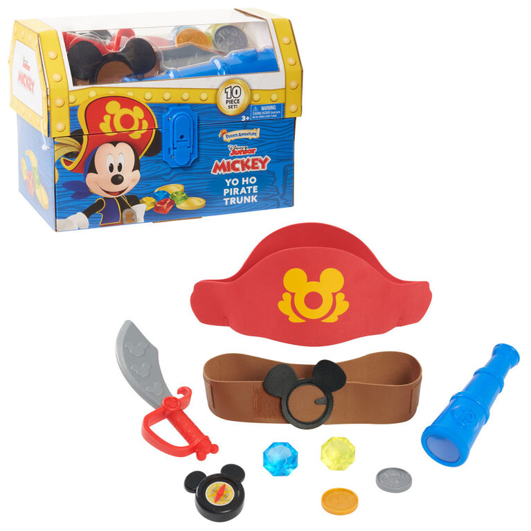 Disney Junior Mickey Mouse Funhouse Yo-Ho Pirate Trunk, Dress Up and Pretend Play