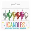 6 Bougies D`Anniversaire Assorties Avec Sélection De Ballons Métalliques