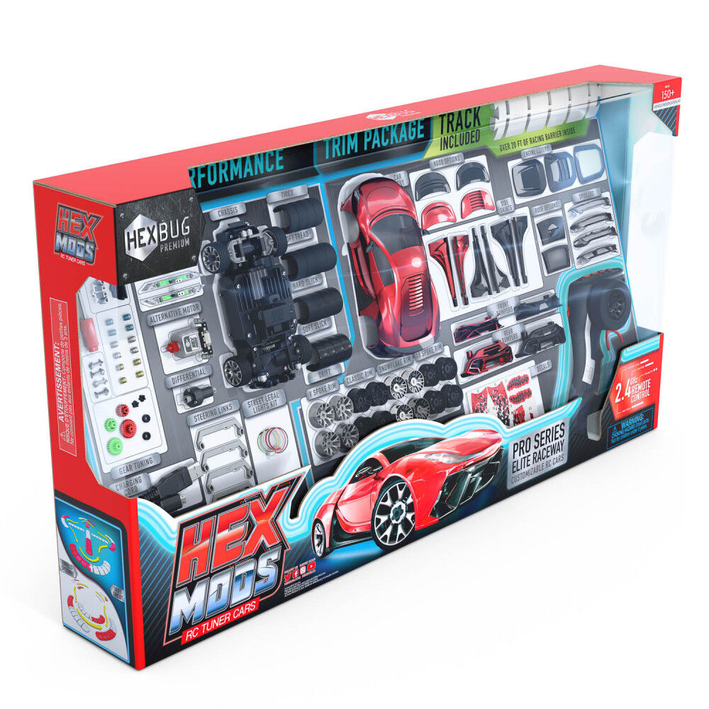 HEXBUG HEXMODS Pro Series Elite Raceway Rechargeable RC Car Buildable Scale Model for Kids and Adults 2.4 Ghz Controller and Trackset Included Toys R Us Canada