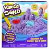 Kinetic Sand, Sandbox Playset with 1lb of Purple Kinetic Sand and 3 Molds