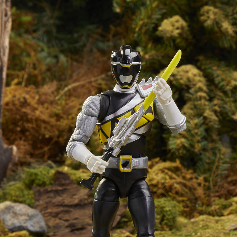 Power Rangers Lightning Collection, figurine premium de collection Dino Charge Ranger noir - Notre exclusivité