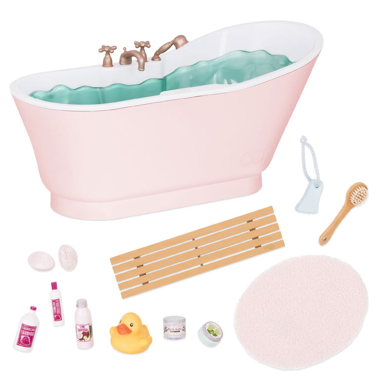 Ensemble de jeu poupée de bain bébé jouets robinet d'eau réelle fonctions  vêtements amovibles