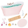 OG Bath And Bubbles Set, Our Generation, Ensemble de bain avec bruits d'eau pour poupées de 18 po