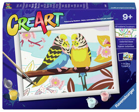CreArt RNA Perruches Adorables - Peinture par numéros