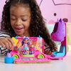 Gabby's Dollhouse Celebration Party Bus, Transforming Playset with Gabby & DJ Catnip Toy Figures & Dollhouse Accessories