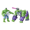 Marvel Mech Strike Mechasaurs 4.5 Inch Hulk with Gamma Smasher Mechasaur Action Figures, Super Hero Toys