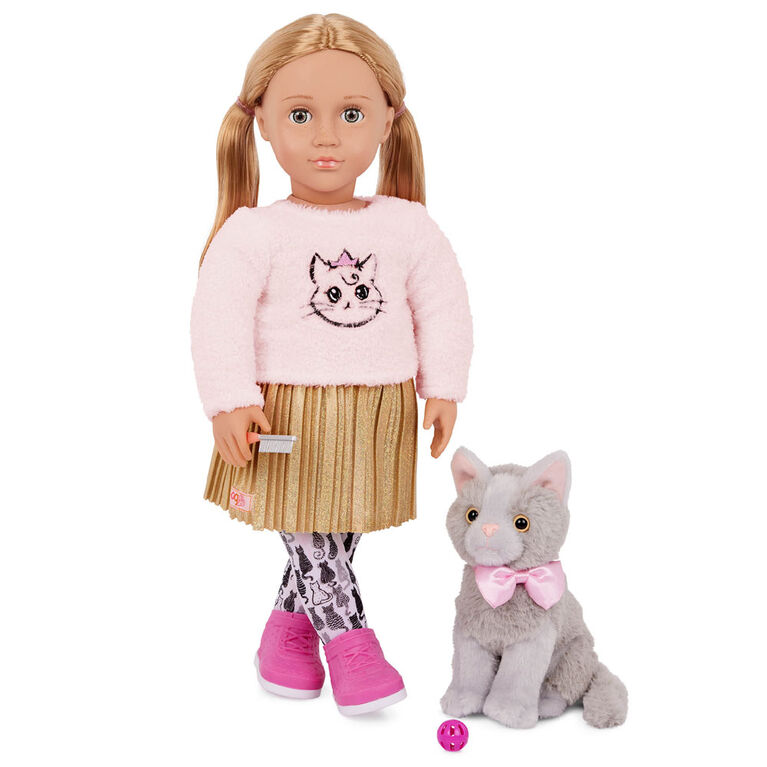 Our Generation - Doll w/ Pet Kitten, Melena & Mittens
