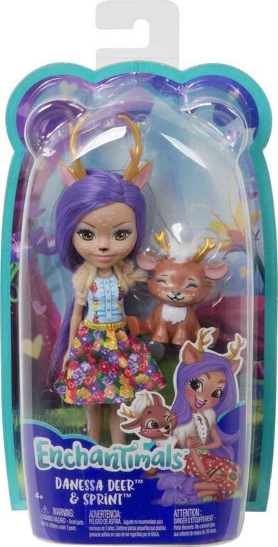 Enchantimals coffret La Maison de Danessa Biche, mini-poupée, figurine  animale Sprint et accessoires, emballage fermé, jouet pour enfant, GWG90 :  : Jouets