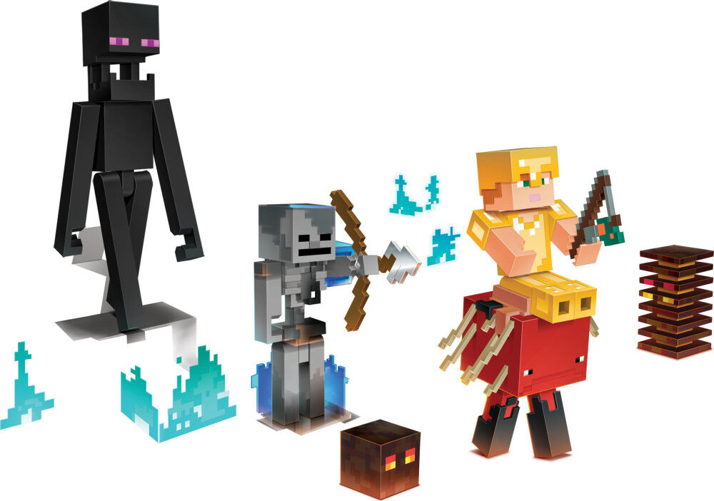 Minecraft Action Figures & Accessories Pack, 3.25-in Scale Soul Sand Valley Adventure Toy Set