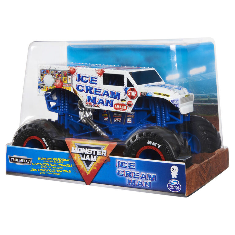 Monster Jam, Official Ice Cream Man Monster Truck, Die-Cast Vehicle, 1:24 Scale