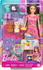 Barbie Doll & Puppy Slumber Party Playset with 2 Toy Dog Figures & 10+ Accessories, Color-Change