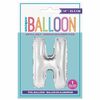 Ballons en forme de lettre en argent 14 " - H