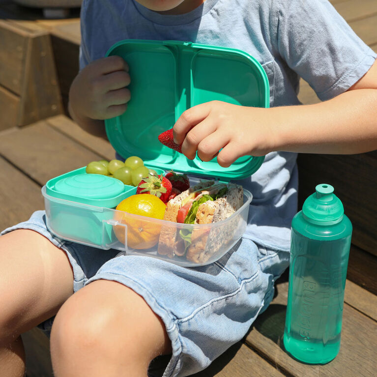 Sistema To Go Split Lunch Box, 1.1 L Food Storage Container with 2 Compartments, Colour May Vary
