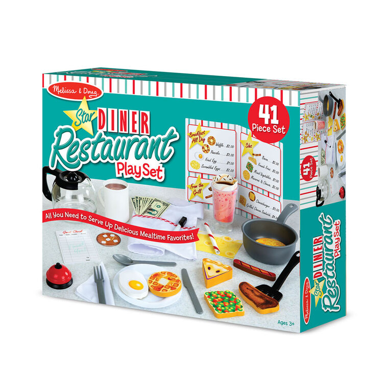 Melissa & Doug - Star Diner Restaurant Play Set - les motifs peuvent varier