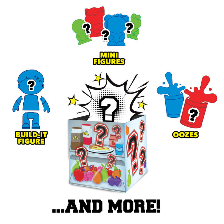 Ryan's World Chef Ryan's Fridge Surprise, Lights and Sounds, Dry Erase Board and Play Food Inspired Blind Containers of Figures, Ooze, and More!