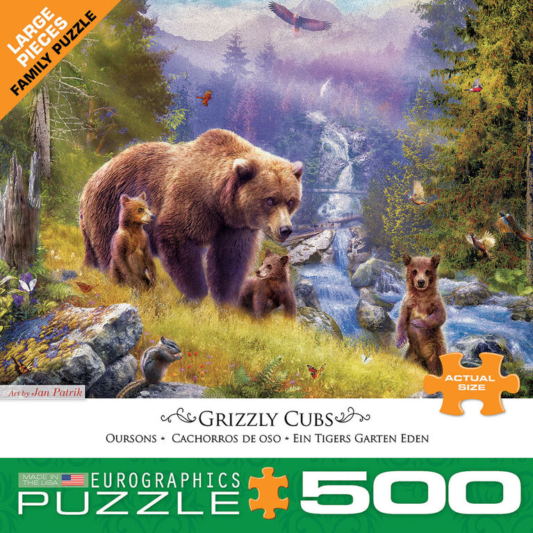 Eurographics Grizzly Cubs 500 Piece Puzzle
