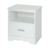 Tiara 1-Drawer Nightstand Pure White