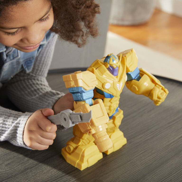 Marvel Avengers Mech Strike Action Figure Toy Infinity Mech Suit Thanos And Blade Weapon Accessory