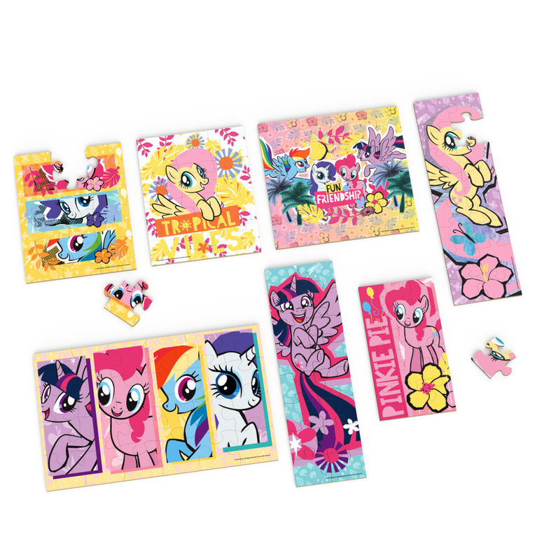 My Little Pony, 7 Wood Puzzle Pack Jigsaw Activity Bundle 12-Piece 16-Piece 24-Piece