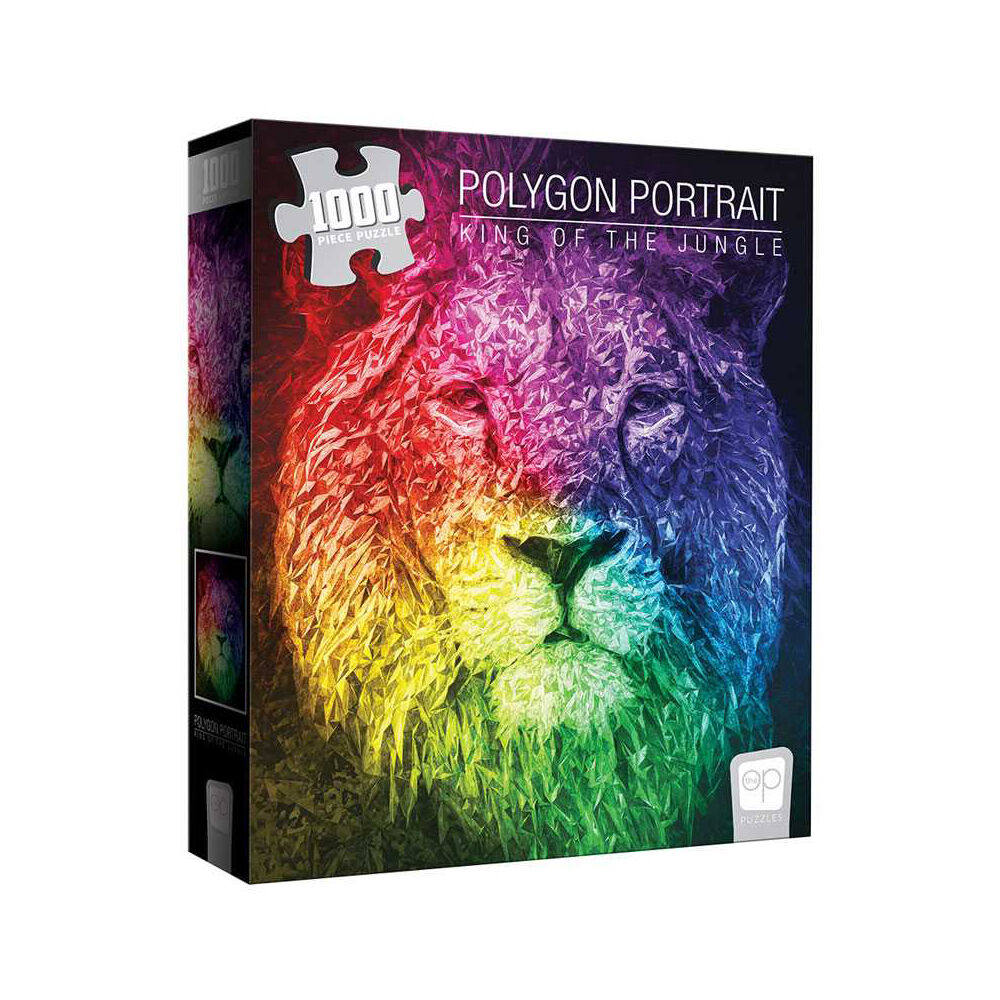 Polygon Portrait "King of the Jungle" 1000 Piece Puzzle - English Edition