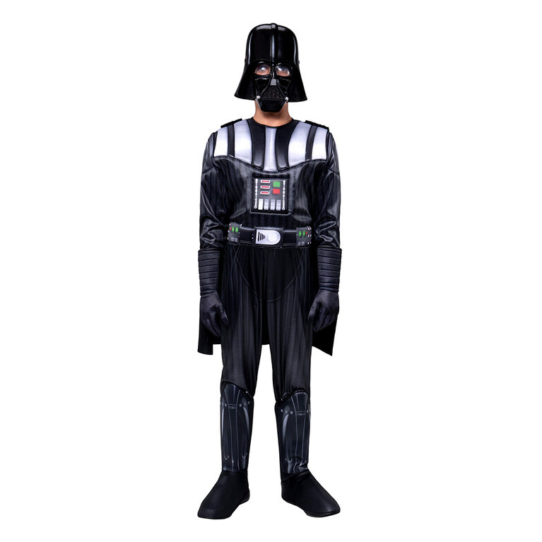 Star Wars Darth Vader Deluxe Youth Costume Size Small- Deluxe Jumpsuit With Printed Design And Polyfill Stuffing Plus Gloves, Cape, And 3D Headpiece