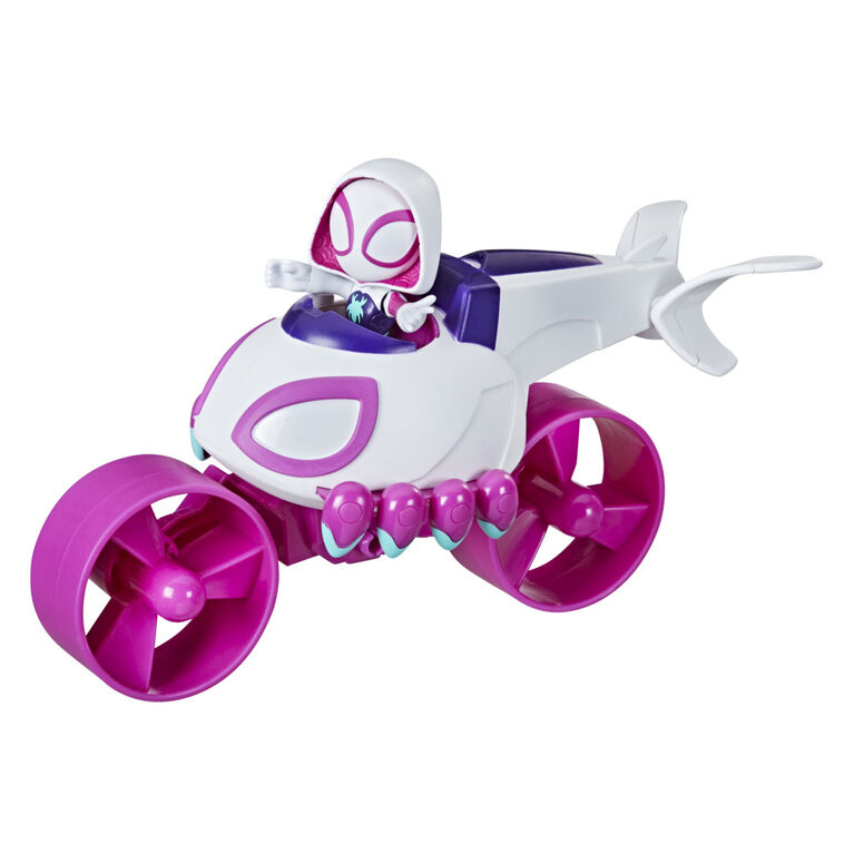 Marvel Spidey and His Amazing Friends Change 'N Go Ghost-Copter And Ghost-Spider
