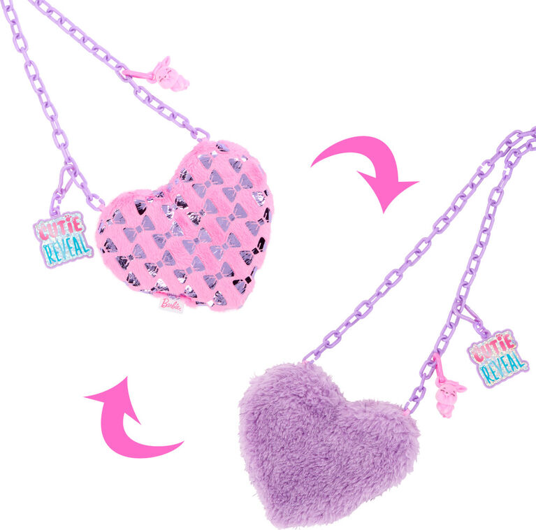 Barbie Cutie Reveal Collection Sac à main, 7 surprises, mini-animal