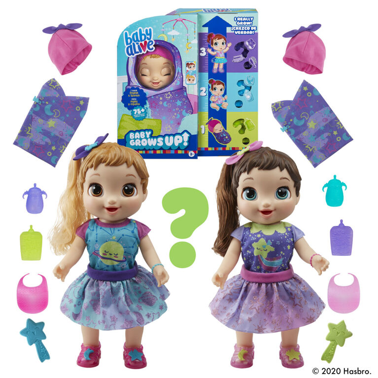 Baby Alive Baby Grows Up (Dreamy) - Shining Skylar or Star Dreamer, Growing and Talking Baby Doll