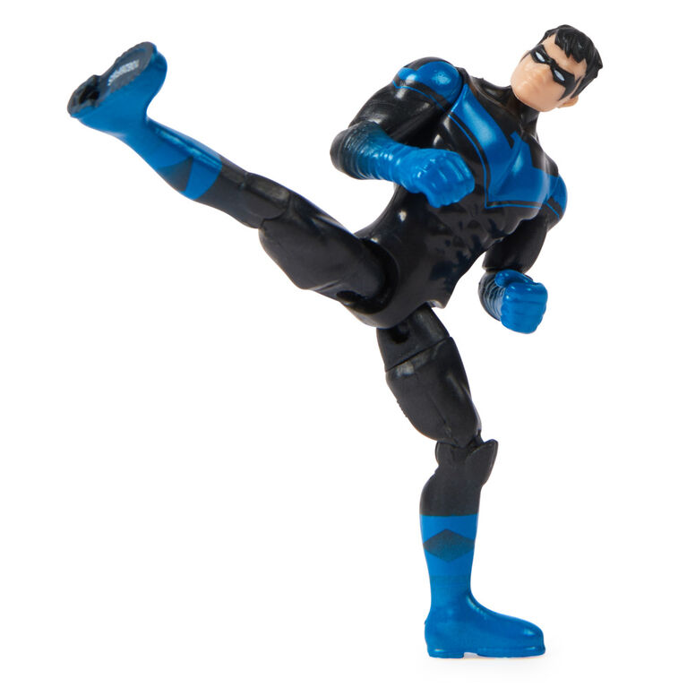 DC Comics, Figurine articulée Nightwing de 10 cm avec 3 accessoires mystère