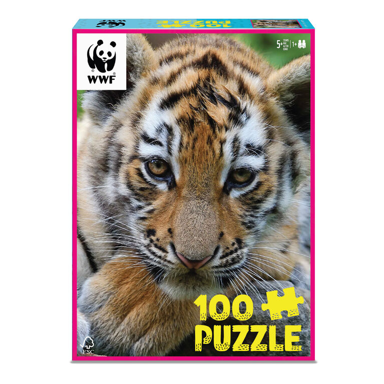 WWF 100 pc. Puzzle - Tiger Cub - English Edition