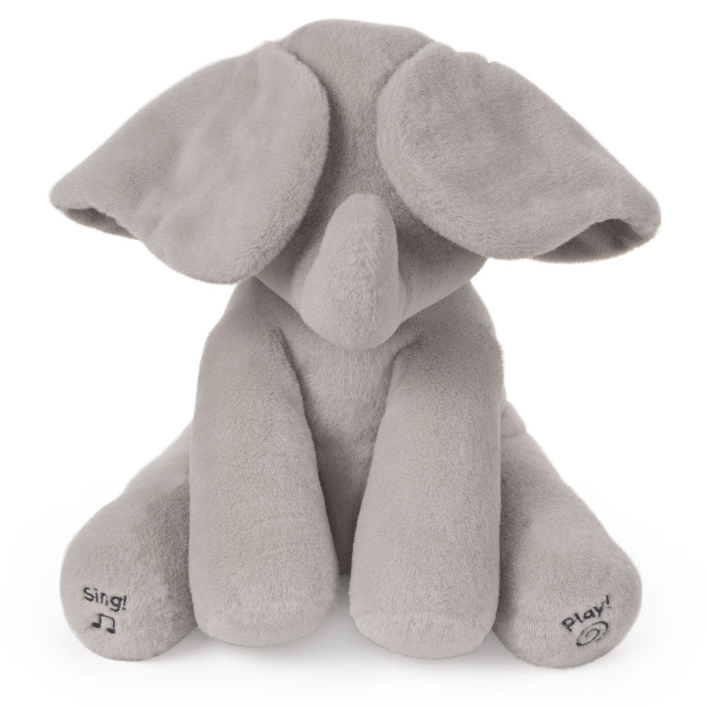 Grey Elephant Aminiture Peek a Boo Elephant Soft Stuffed Plush Toys Animated Talking and Singing Elephant Toys