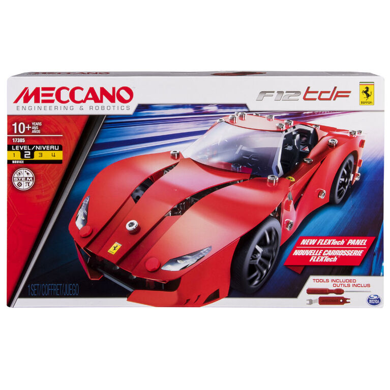 Meccano-Erector - Coffret de construction Ferrari F12tdf avec direction fonctionnelle