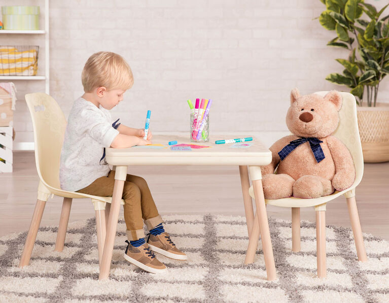 B. toys - Kid Century Modern: Table and Chair Set - Ivory