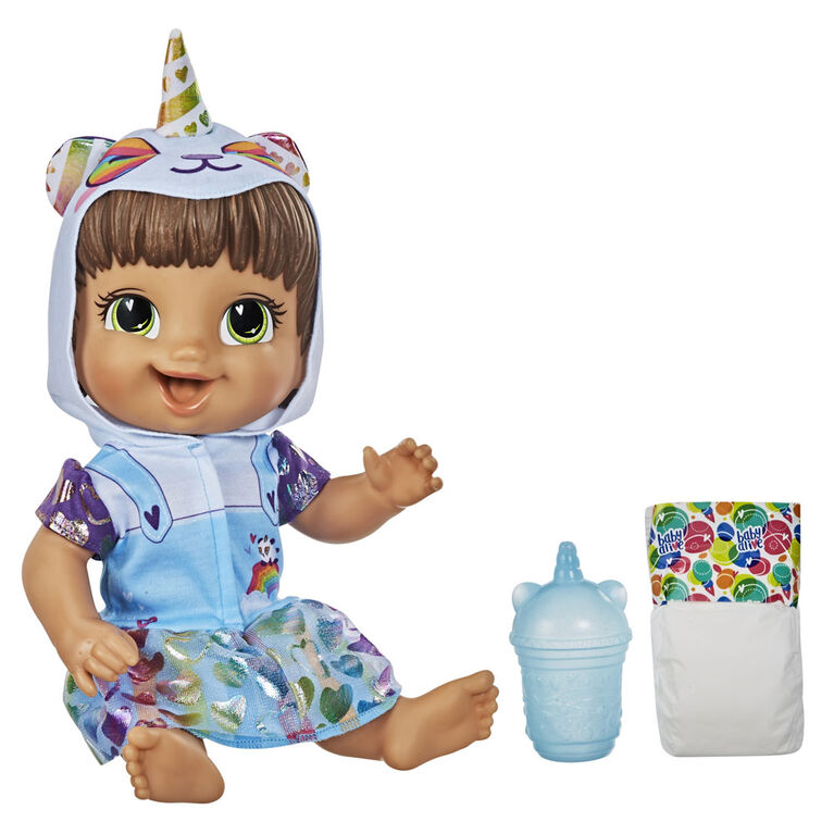 Baby Alive, poupée Mini-licorne, panda-licorne