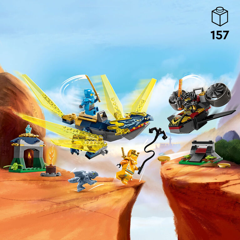 LEGO NINJAGO Le combat du bébé dragon de Nya et Arin 71798 Ensemble de jeu de construction (157 pièces)