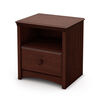 Sweet Morning 1-Drawer Nightstand - End Table with Storage- Royal Cherry