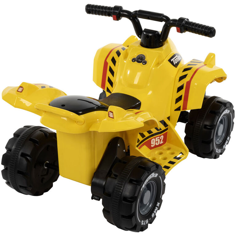 Tonka 6-volt Electric Ride-On Quad for Kids, by Huffy, yellow