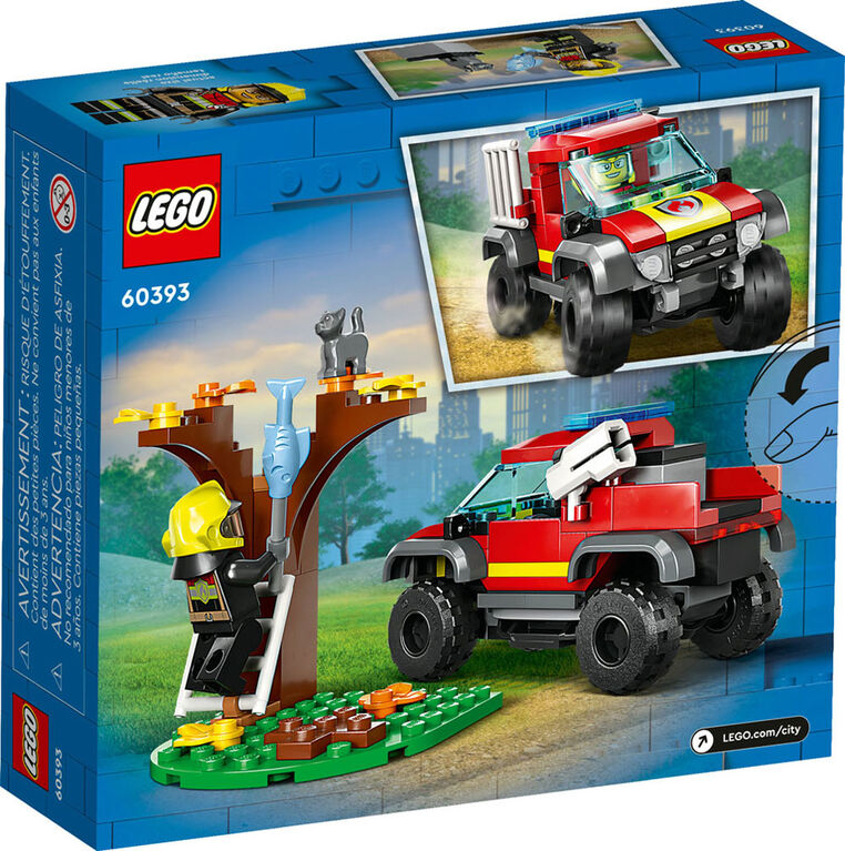 LEGO City Le camion de pompiers de secours tout terrain 60393 Ensemble de jeu de construction (97 pièces)