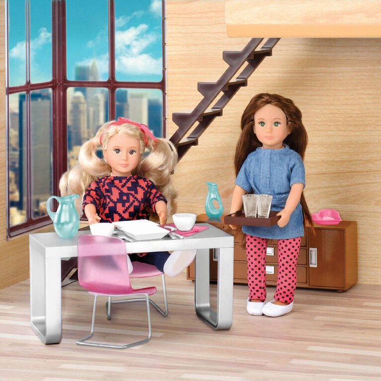 Lori, Moderna Dining Set, Furniture Set for 6-inch Dolls