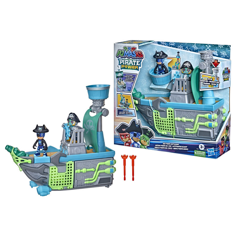 PJ Masks Sky Pirate Battleship Preschool Toy, Vehicle Playset