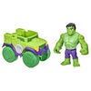 Marvel Spidey and His Amazing Friends Hulk Action Figure and Smash Truck Vehicle