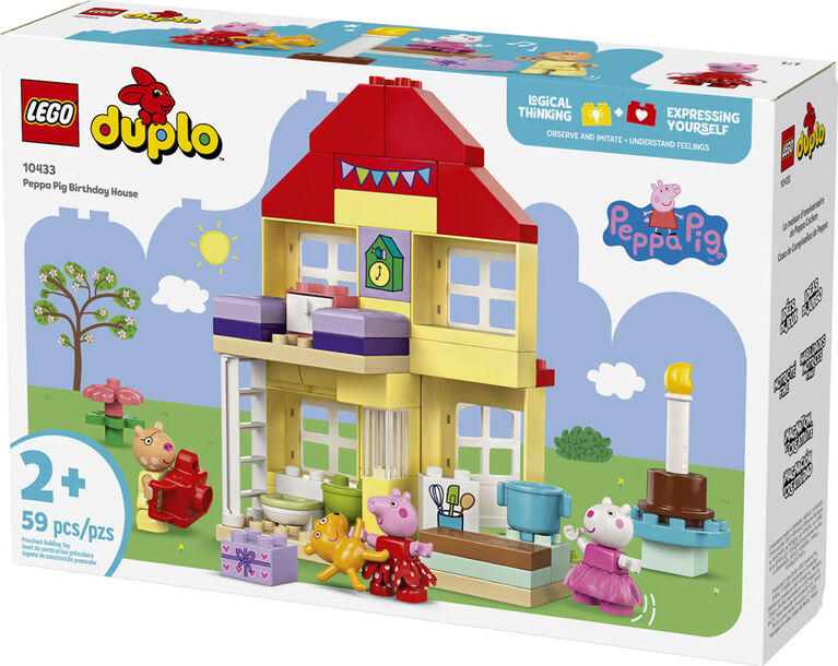 LEGO DUPLO Peppa Pig Birthday House, Build & Rebuild Toddler Toy, 10433