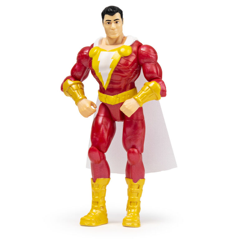 DC Comics, 4-Inch Shazam! Action Figure with 3 Mystery Accessories