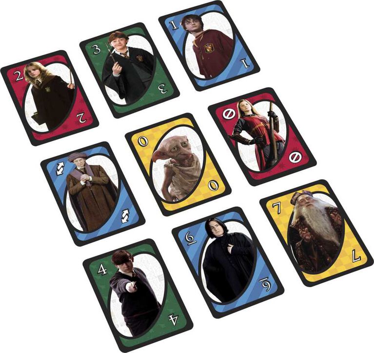 UNO Harry Potter Card Game Movie-Themed Collectors Deck of 112 Cards with Hogwarts Character Images