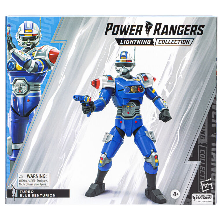 Power Rangers Lightning Collection, figurine de 16,5 cm Turbo Senturion bleu